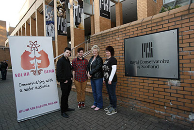 members of Solar bear outside the royal conservatoire